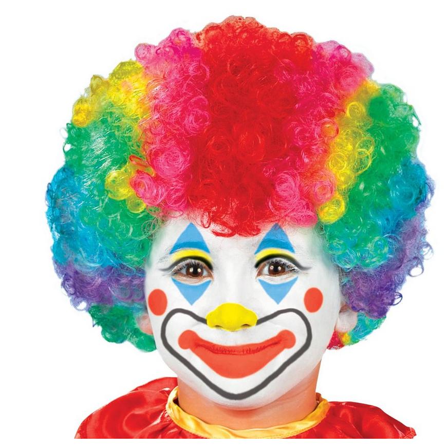 Adult Clown Pop Wig Coloured Multi Coloured Accessory 