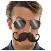 Brown Handlebar Moustache