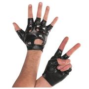 Adult Studded Fingerless Gloves