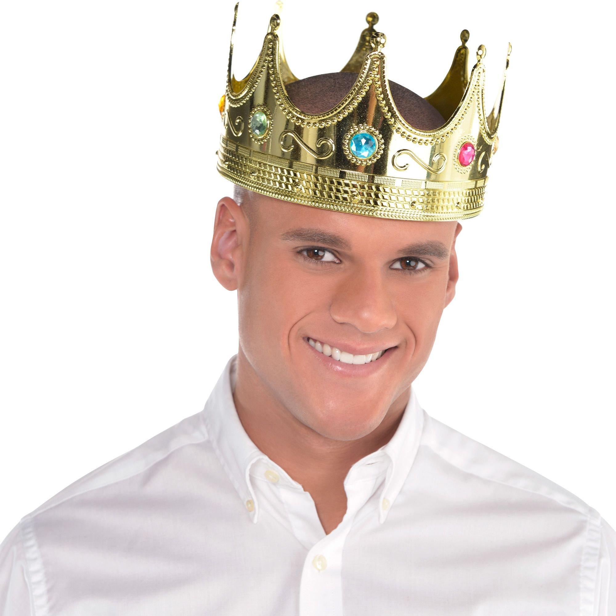 Adult Jeweled King Crown 8in X 4 1 2in Party City