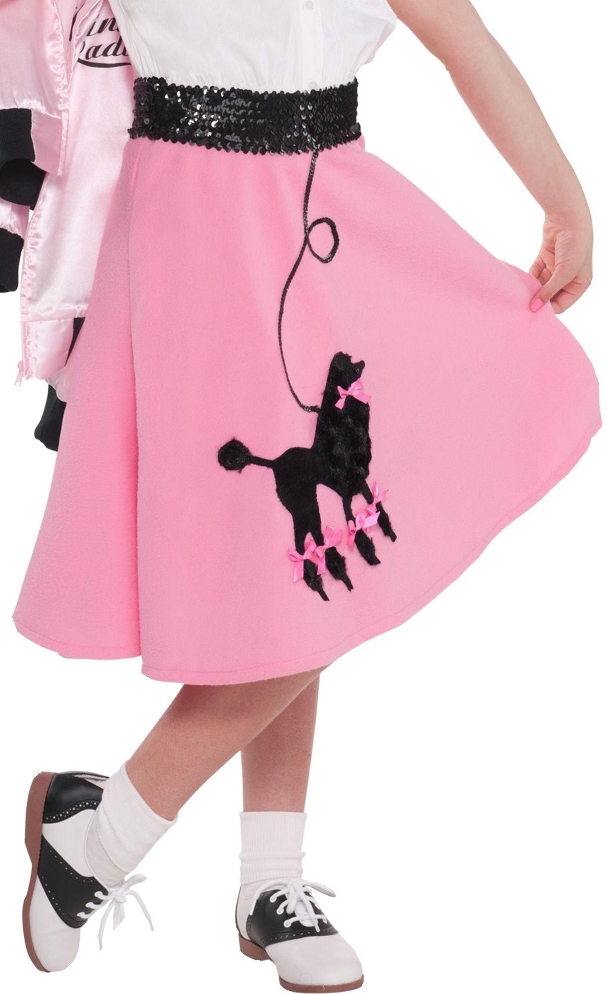 Girls Pink Poodle Skirt