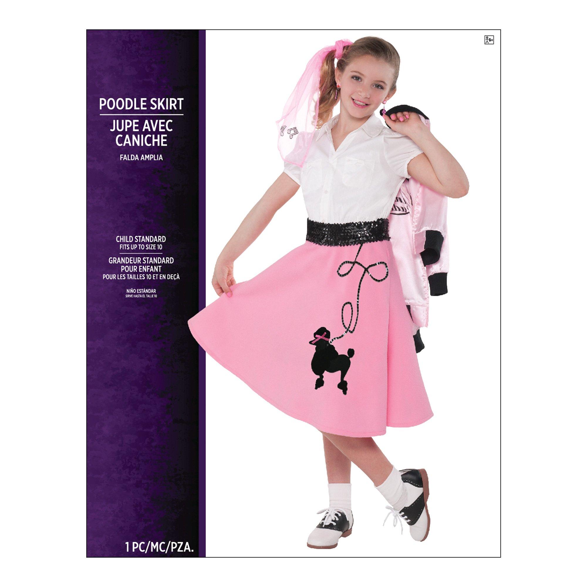 Girls Pink Poodle Skirt