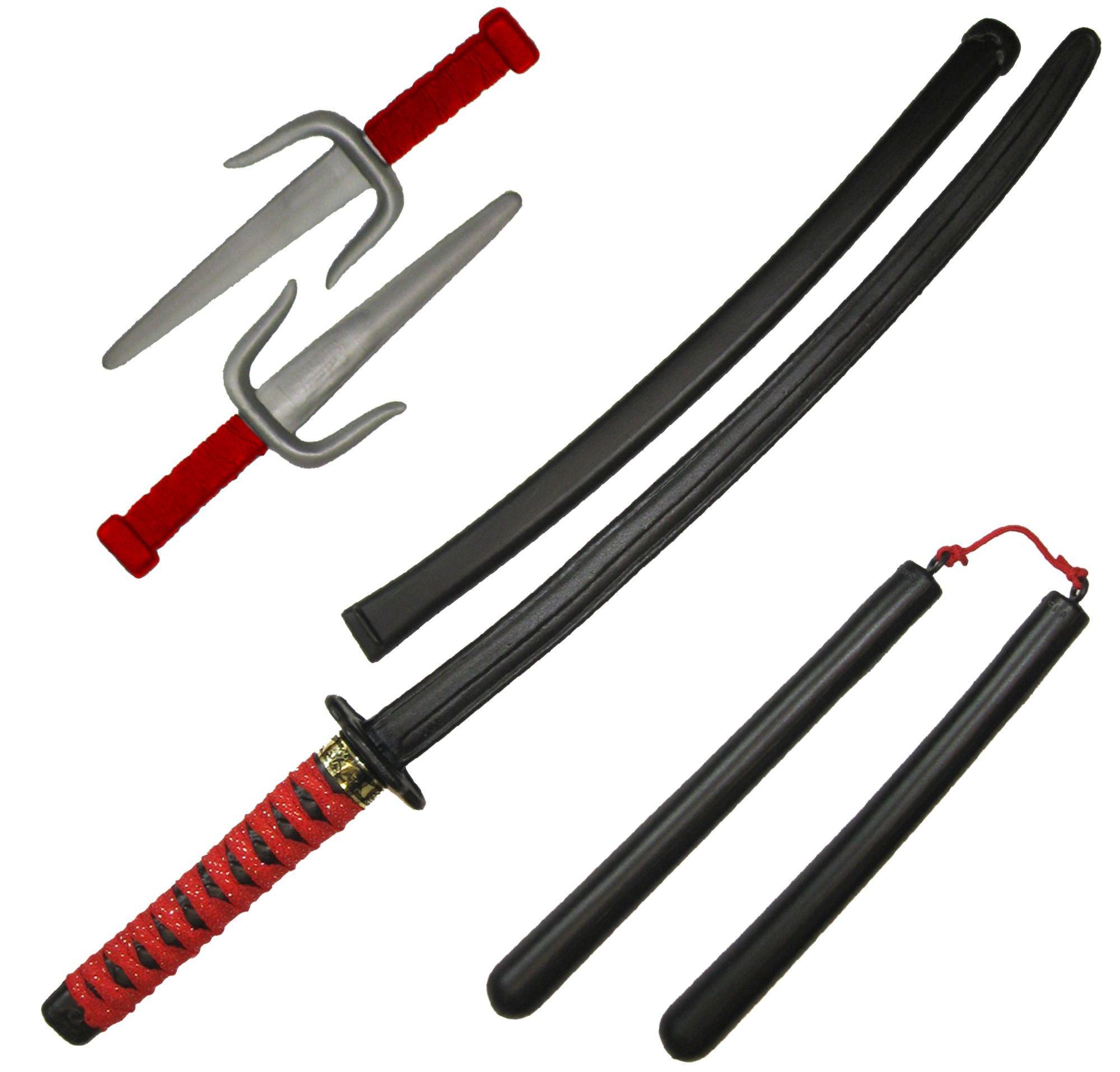 BLUE NINJA WARRIOR SWORD / KNIFE SET