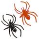 Adjustable Black & Orange Plastic Spider Rings, 30ct