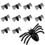 50pcs Mini Small Plastic Fake Spider Toys Halloween Prop Party Haunted Black 