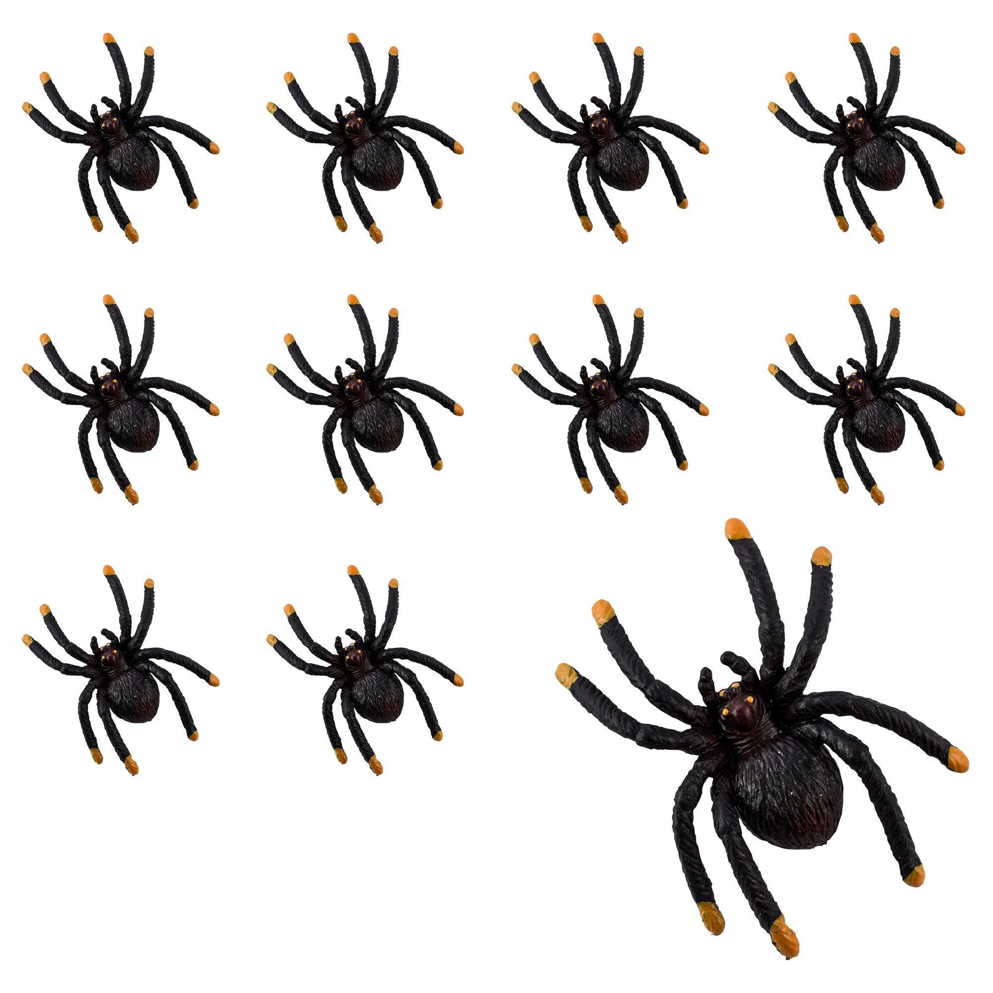 Black & Orange Tip Spiders 36ct