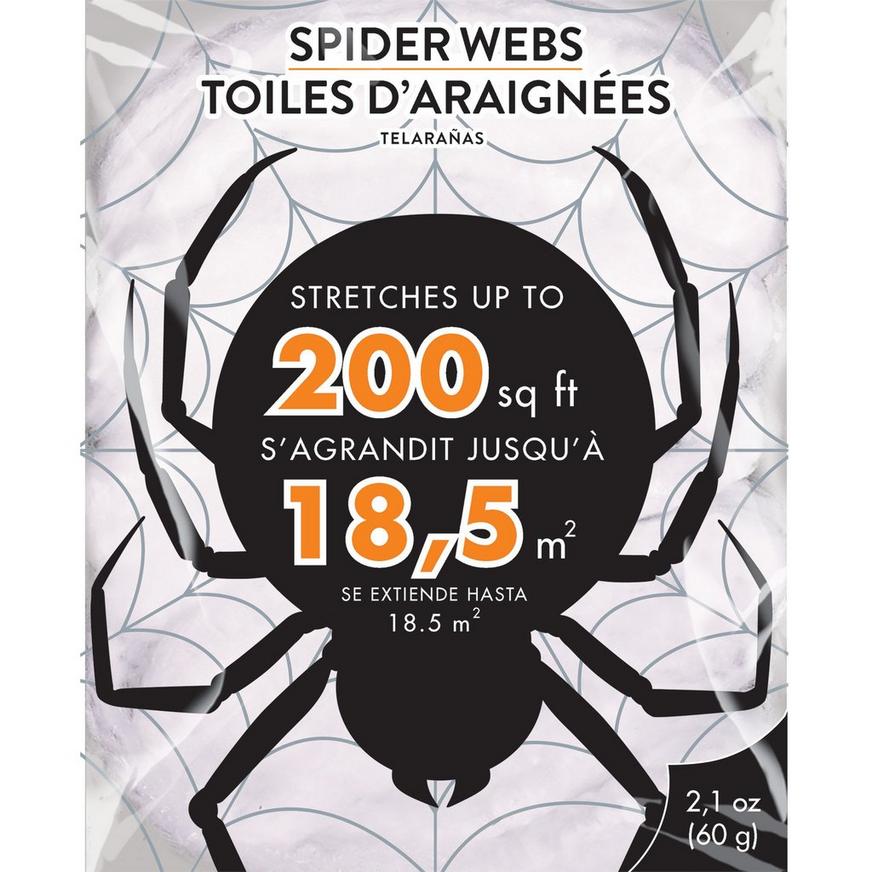White Stretch Giant Spider Web, 2.1oz