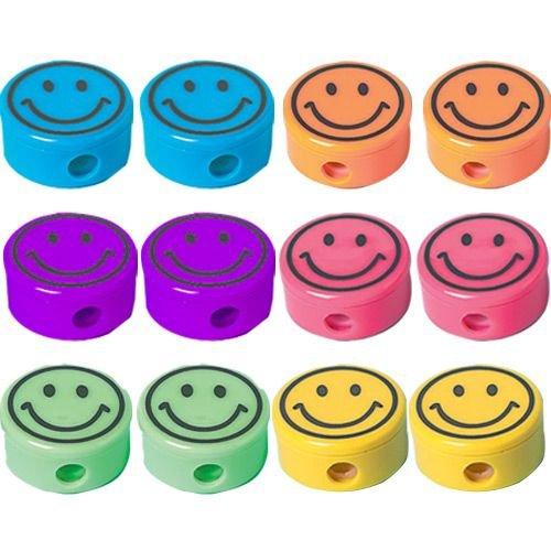 Smiley Pencil Sharpeners 12ct