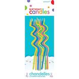 Tall Multicolor Bright Coil Birthday Candles 12ct