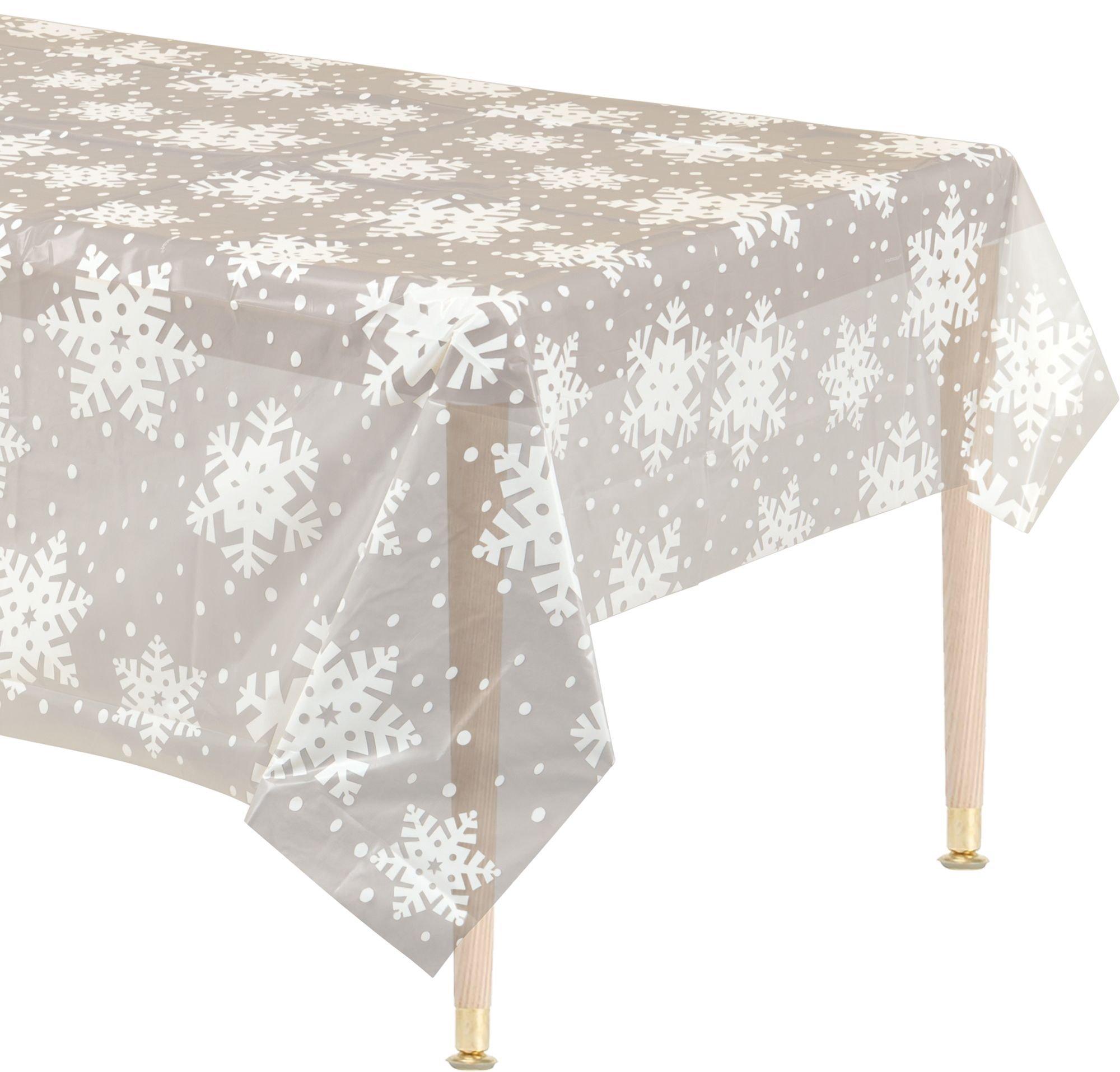 Clear Snowflake Table Cover
