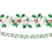 Holly & Berries Christmas Tinsel Garland, 18ft