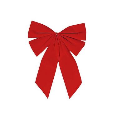 Red Velveteen Holiday Bow 11in x 15in