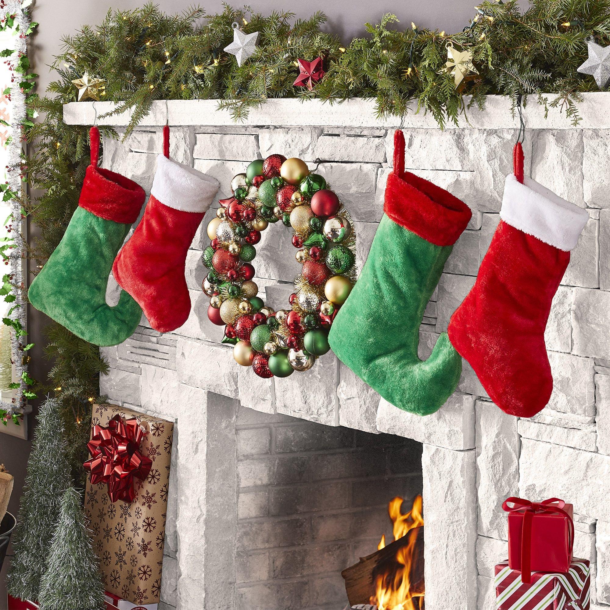 Designer Details Personalized Plush Felt Christmas Stockings