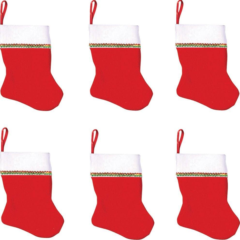 Small Christmas Stockings 6ct | Party City
