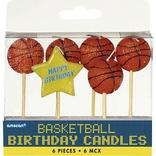 Basketball Birthday Toothpick Candles 6ct