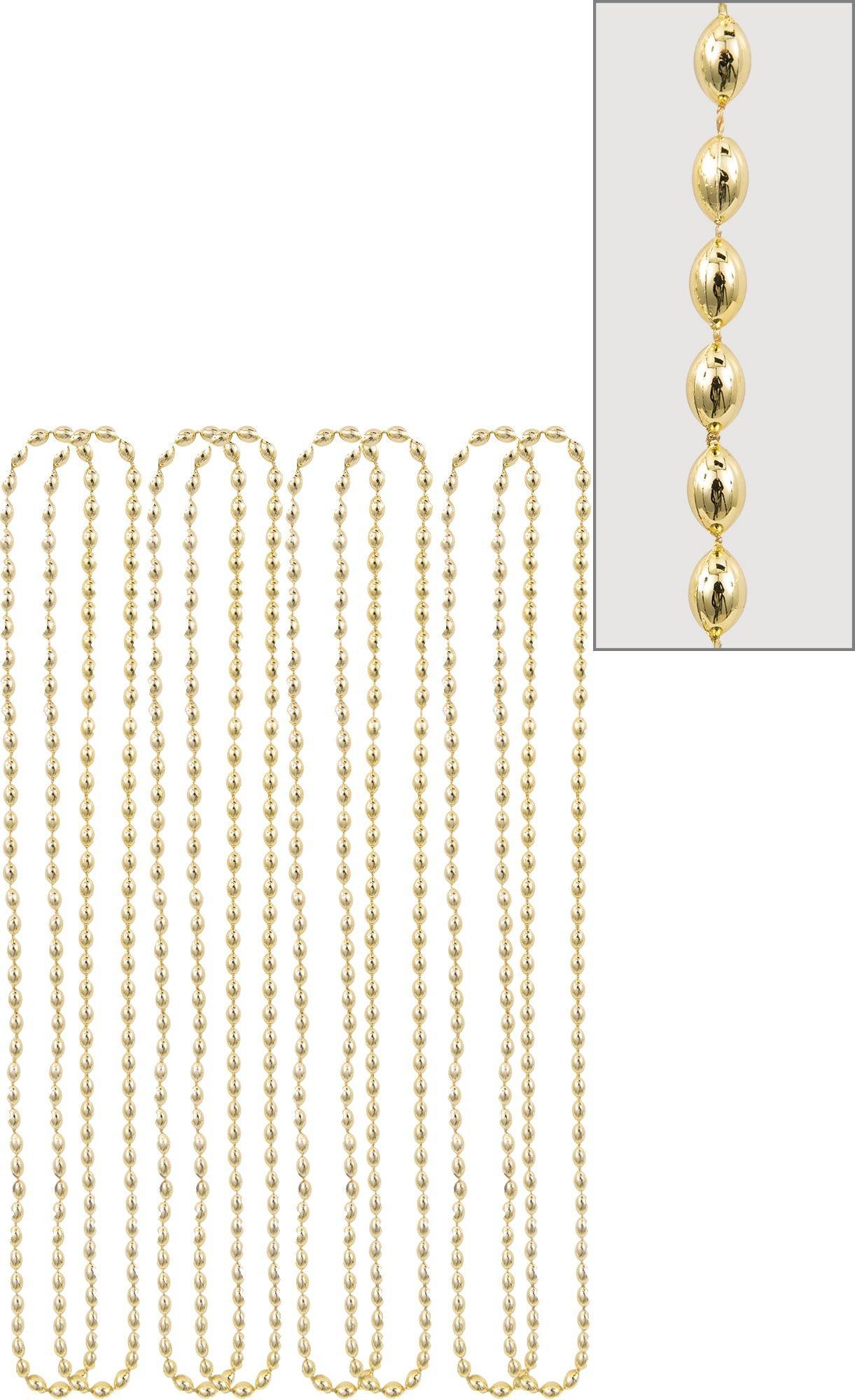 Metallic Gold Bead Necklaces 8ct | Party City