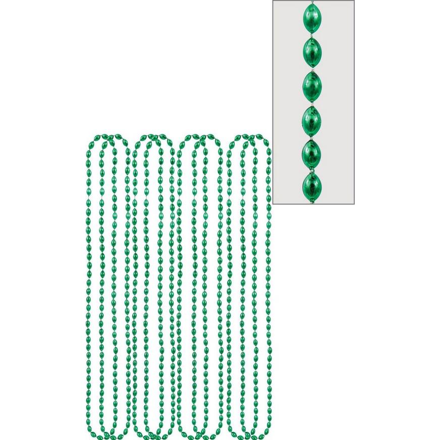 Metallic Green Bead Necklaces 8ct