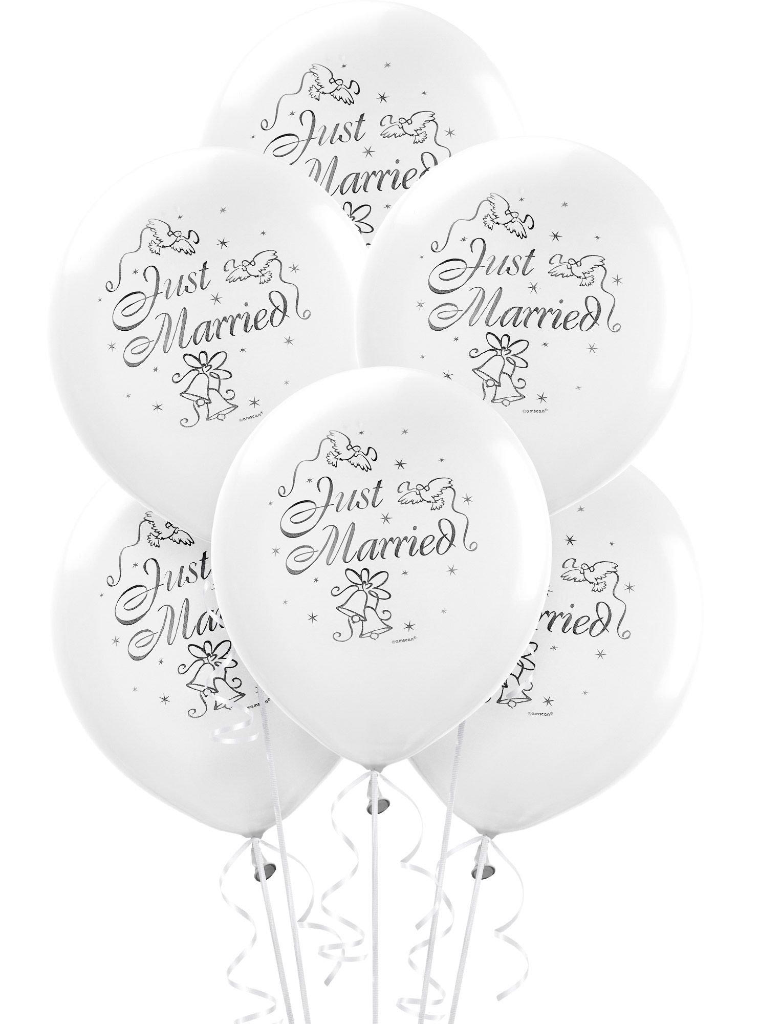 15ct, Wedding Balloons - Just Married