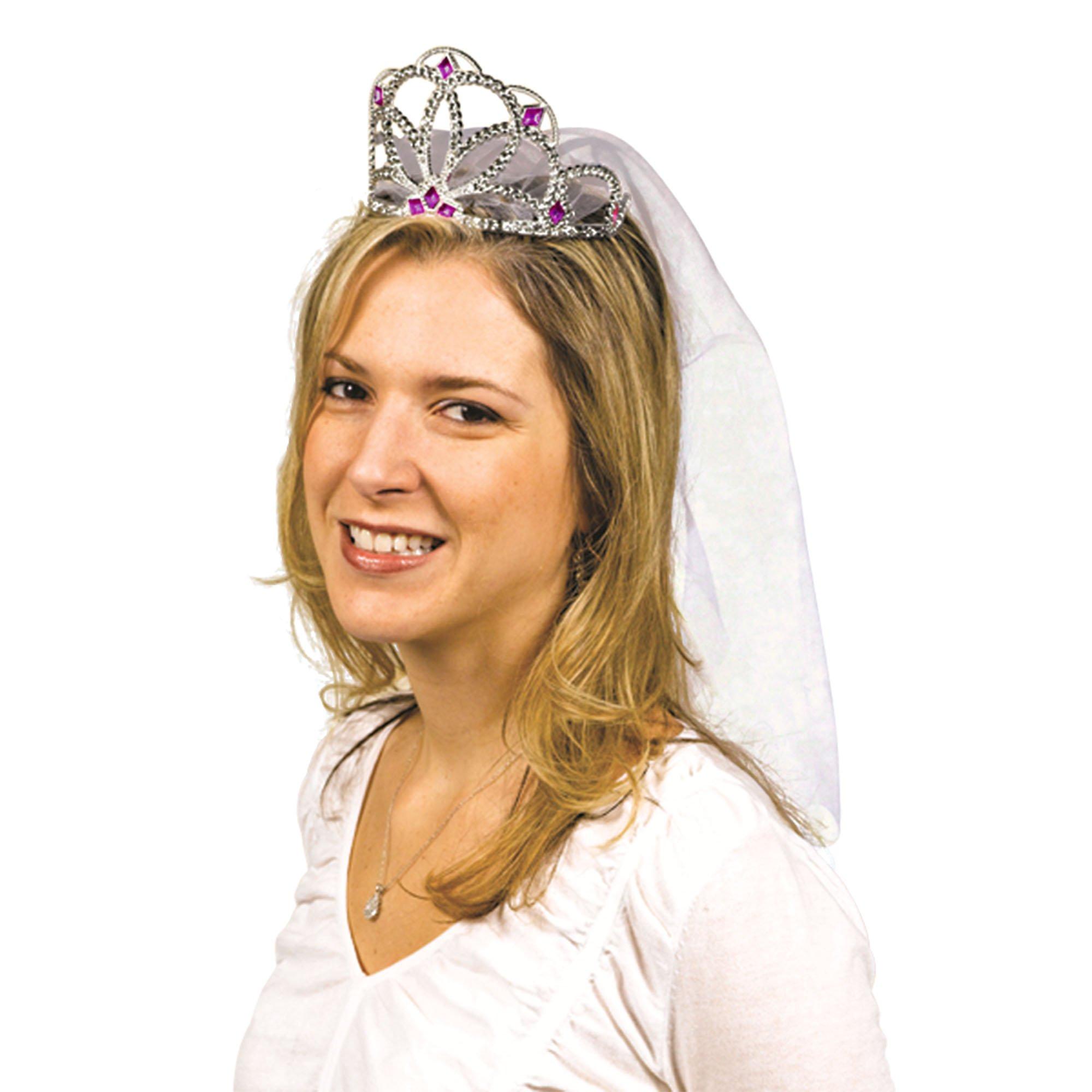 Tiara with Veil 5in x 3in | Party City