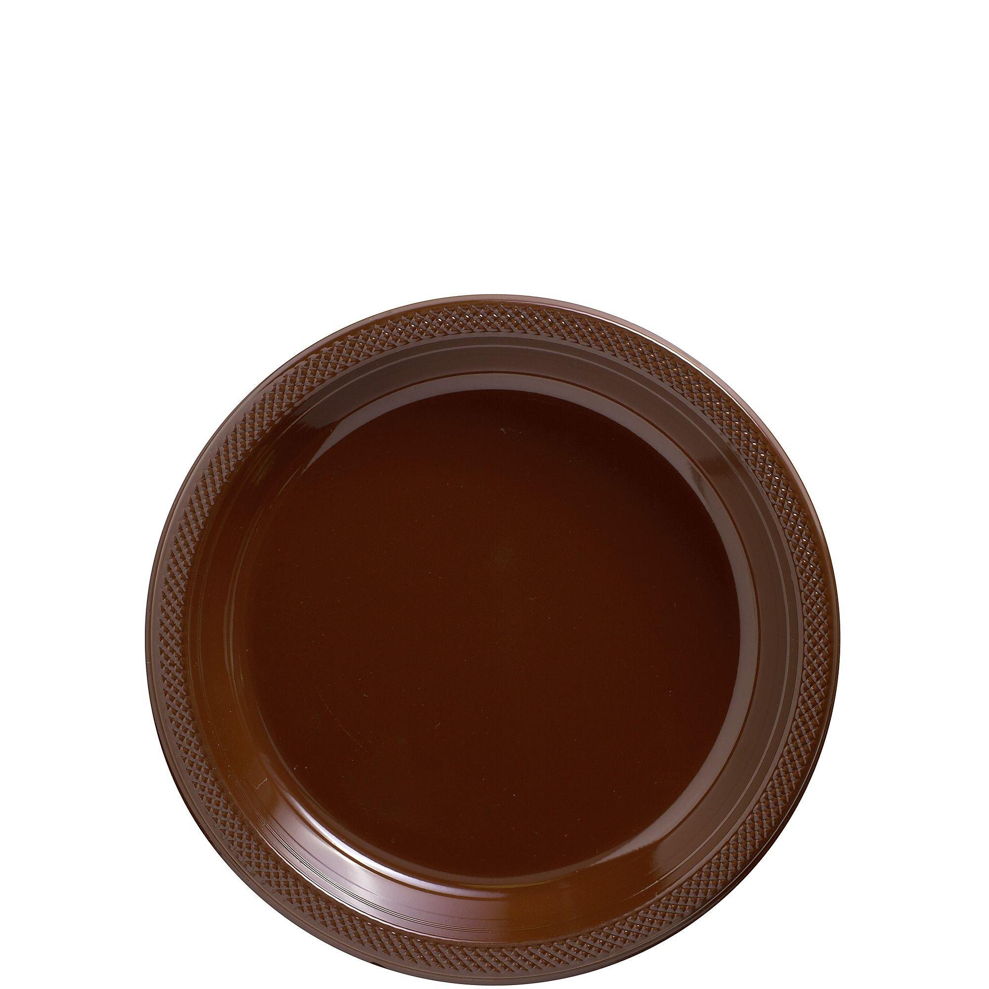 Chocolate Brown Plastic Dessert Plates