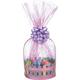 Pink Plastic Gift Basket Bags 2ct