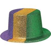 Glitter Mardi Gras Top Hat