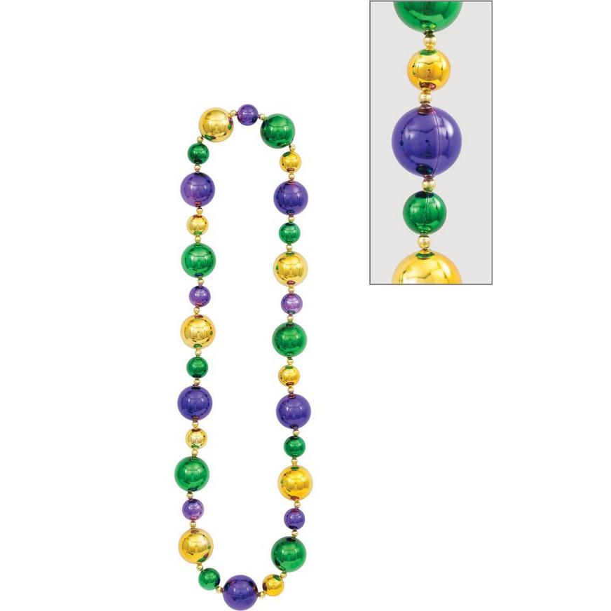 Big Mardi Gras Bead Necklace