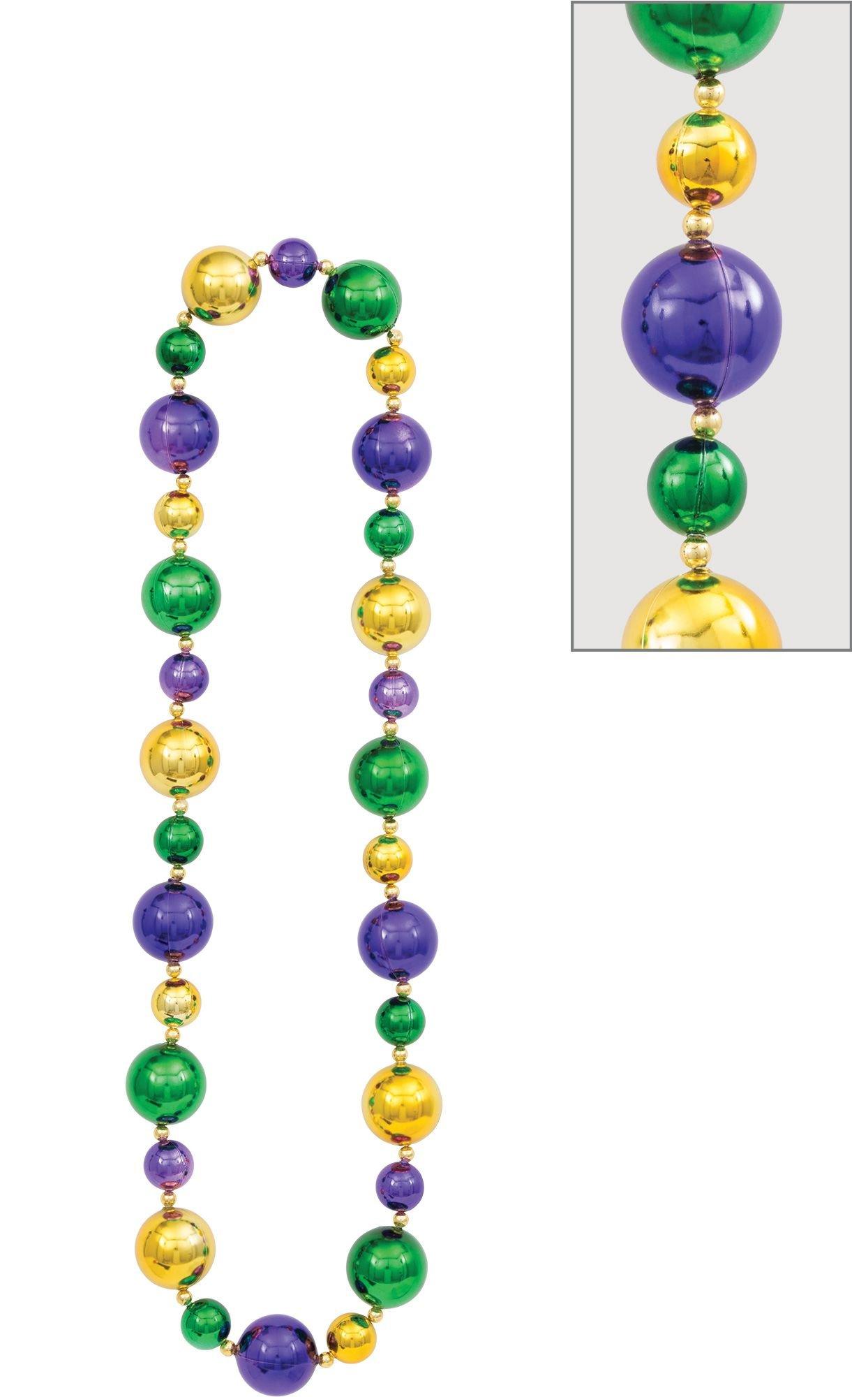 Big Mardi Gras Bead Necklace