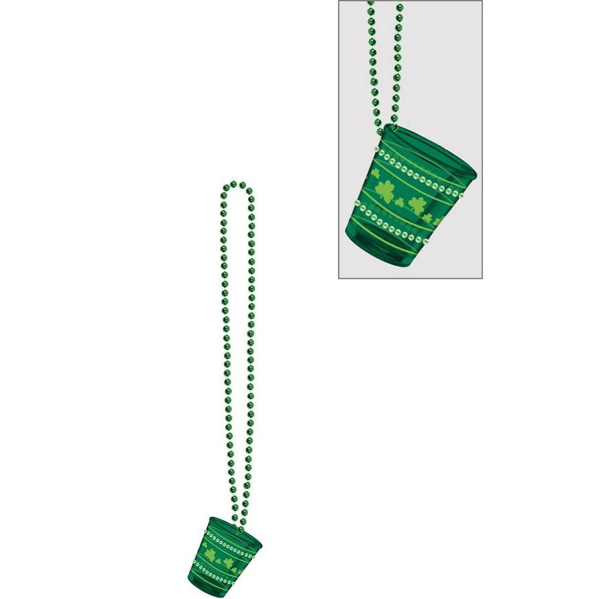 St. Patrick's Day Bling Shot Glass Bead Necklace