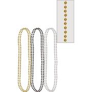 Metallic Black, Gold and Silver Bead Necklaces