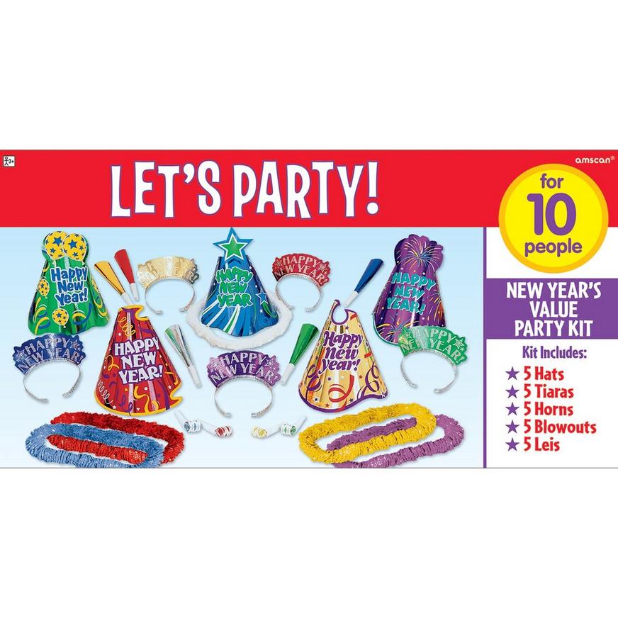 Kit for 10 - Let's Party New Year's Eve Party Kit, 25pc