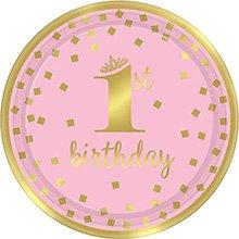 Pink & Gold Confetti 1st Birthday