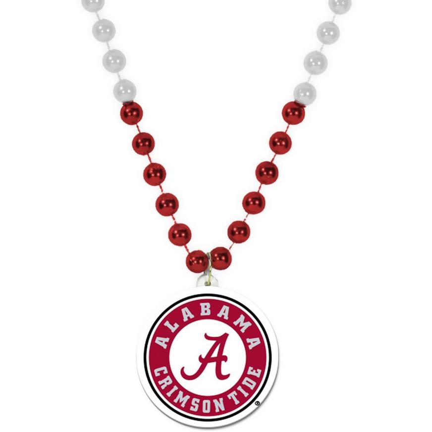 Alabama Crimson Tide Pendant Bead Necklace