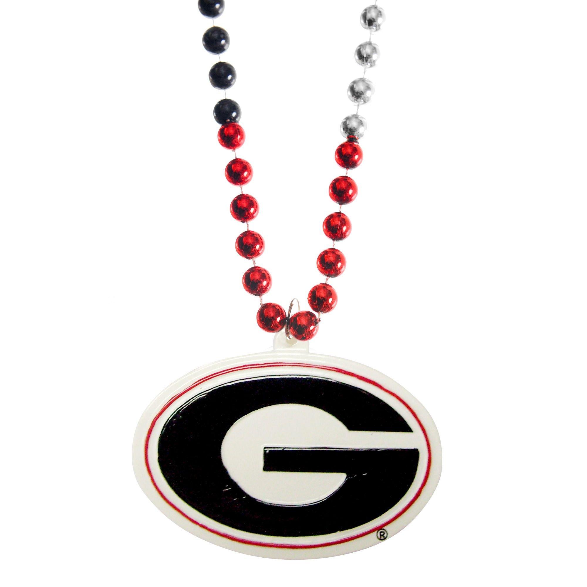 Georgia Bulldogs Pendant Bead Necklace