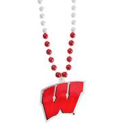 Wisconsin Badgers Pendant Bead Necklace