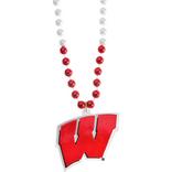 Wisconsin Badgers Pendant Bead Necklace