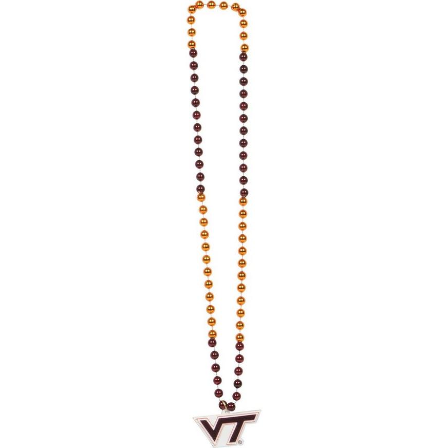 Virginia Tech Hokies Pendant Bead Necklace