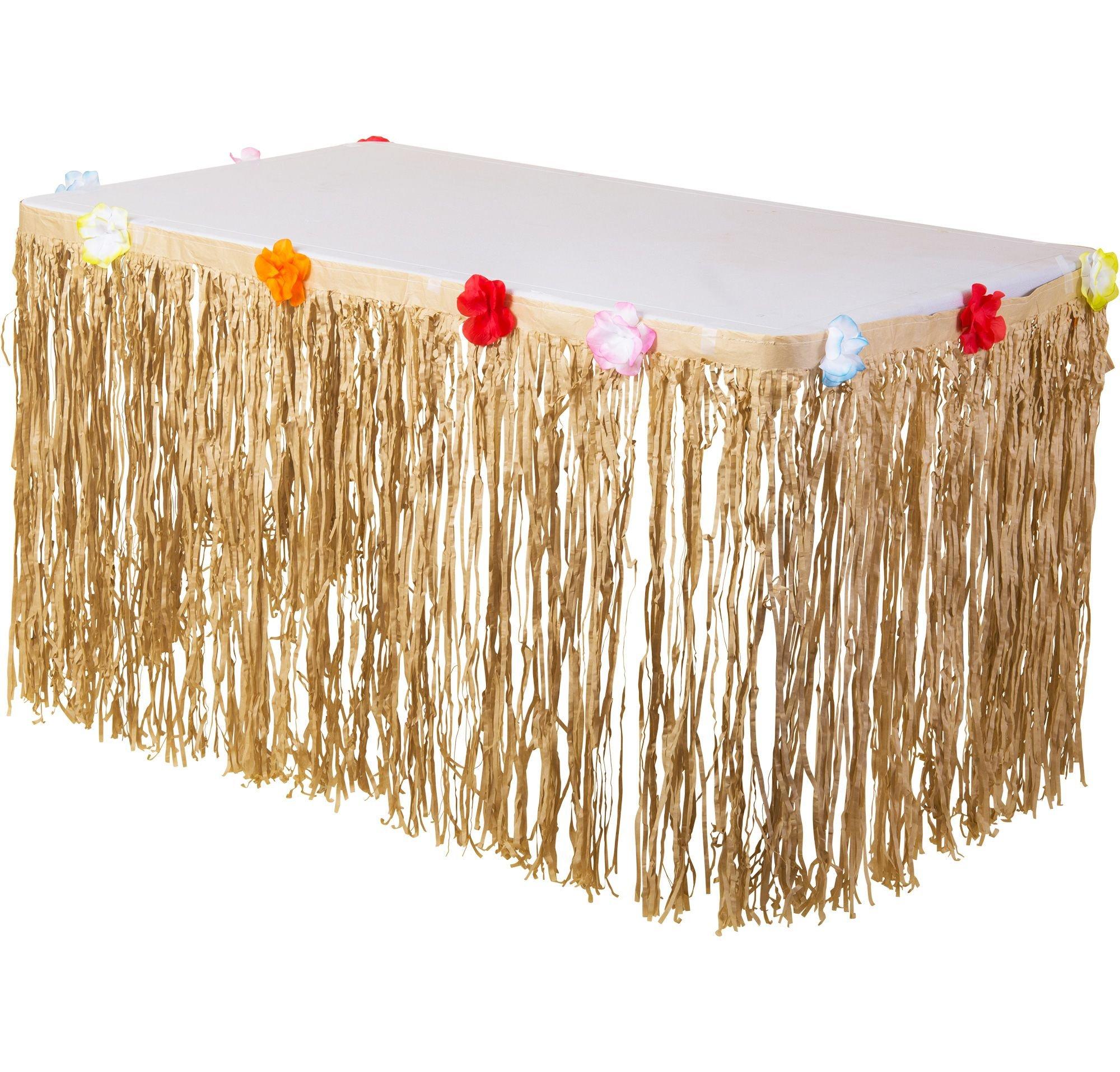 Metallic Red Foil Fringe Table Skirt (3 Pack)