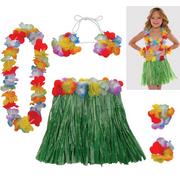 Child Hula Skirt Kit 5pc