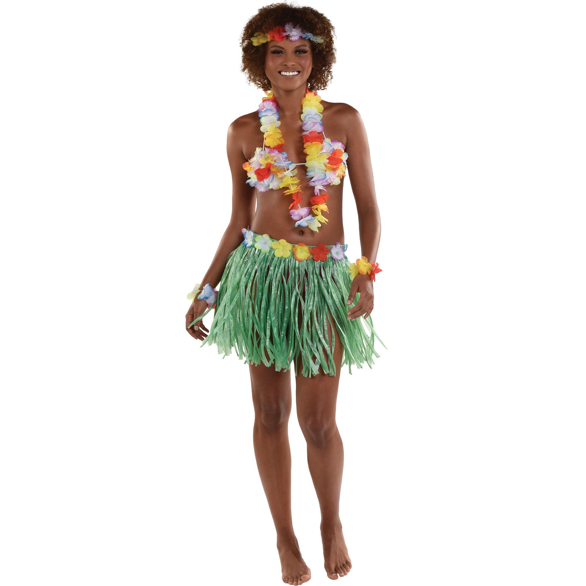 Adult Light-Up Faux Grass Skirt, 18in