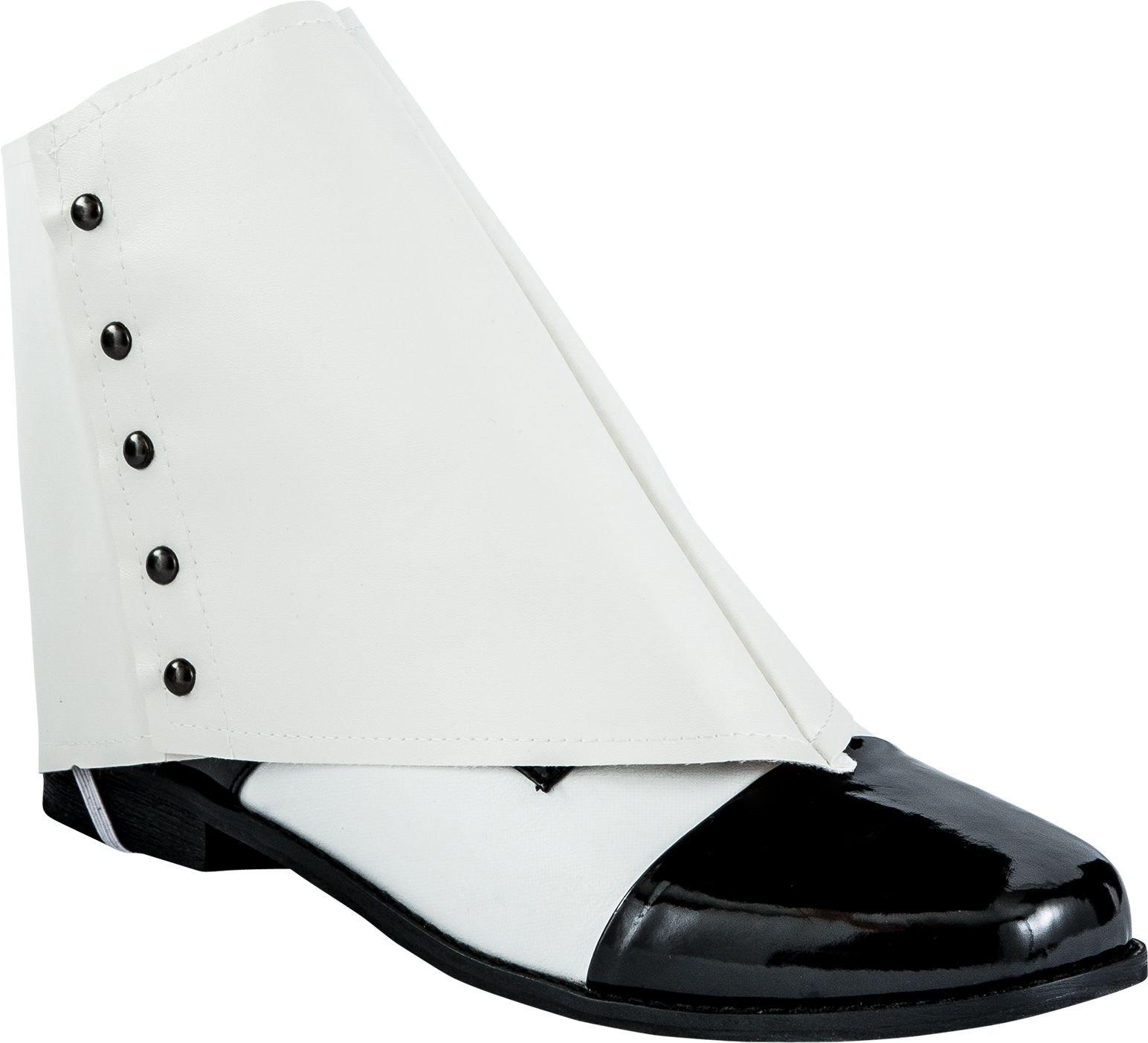 Black and store white spats shoes