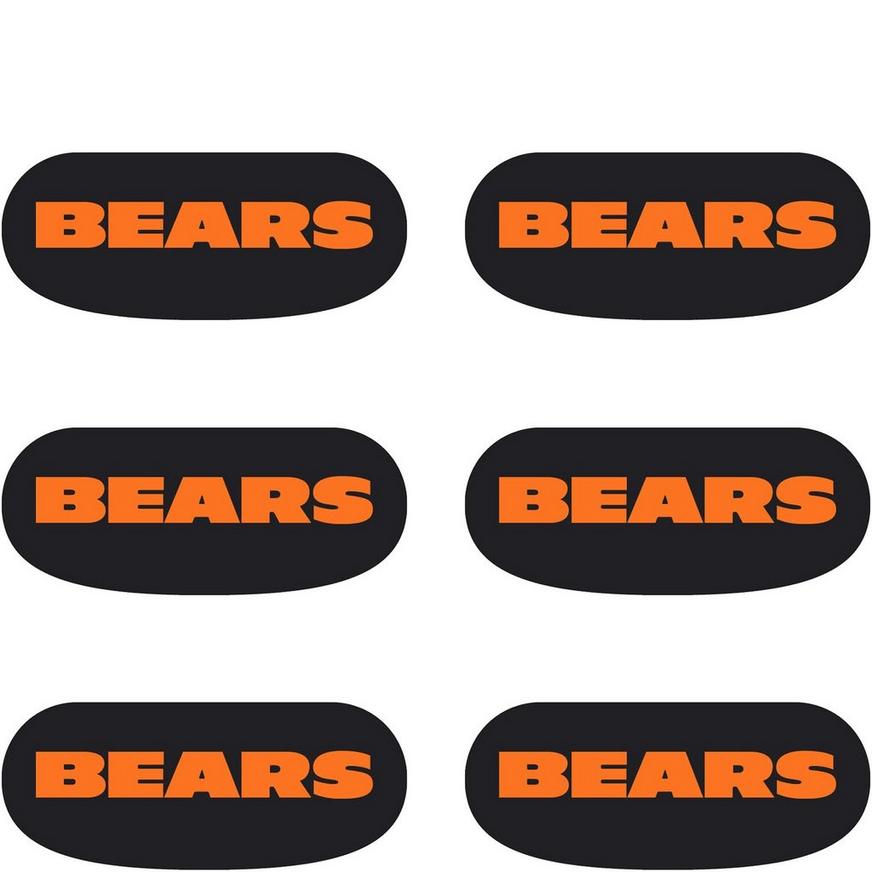 Chicago Bears Eye Black Stickers 6ct