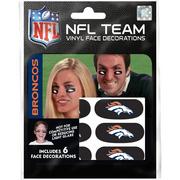 Denver Broncos Eye Black Stickers 6ct