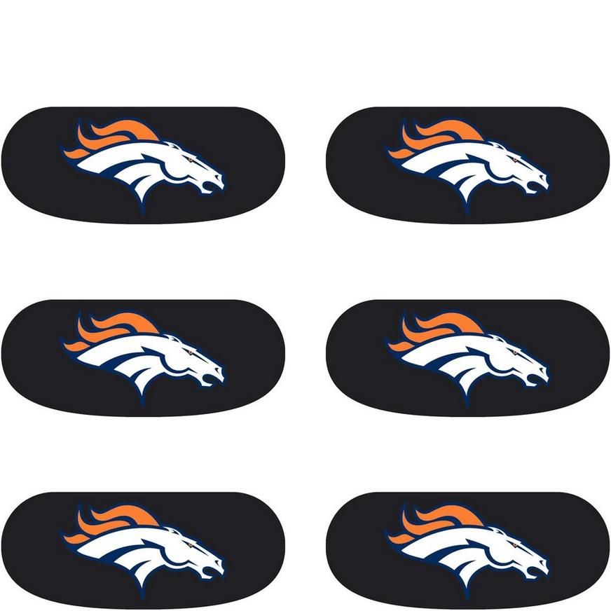 Denver Broncos Eye Black Stickers 6ct