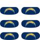 Los Angeles Chargers Eye Black Stickers 6ct