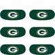 Green Bay Packers Eye Black Stickers 6ct