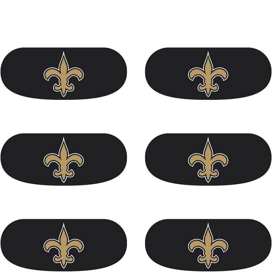 New Orleans Saints Eye Black Stickers 6ct