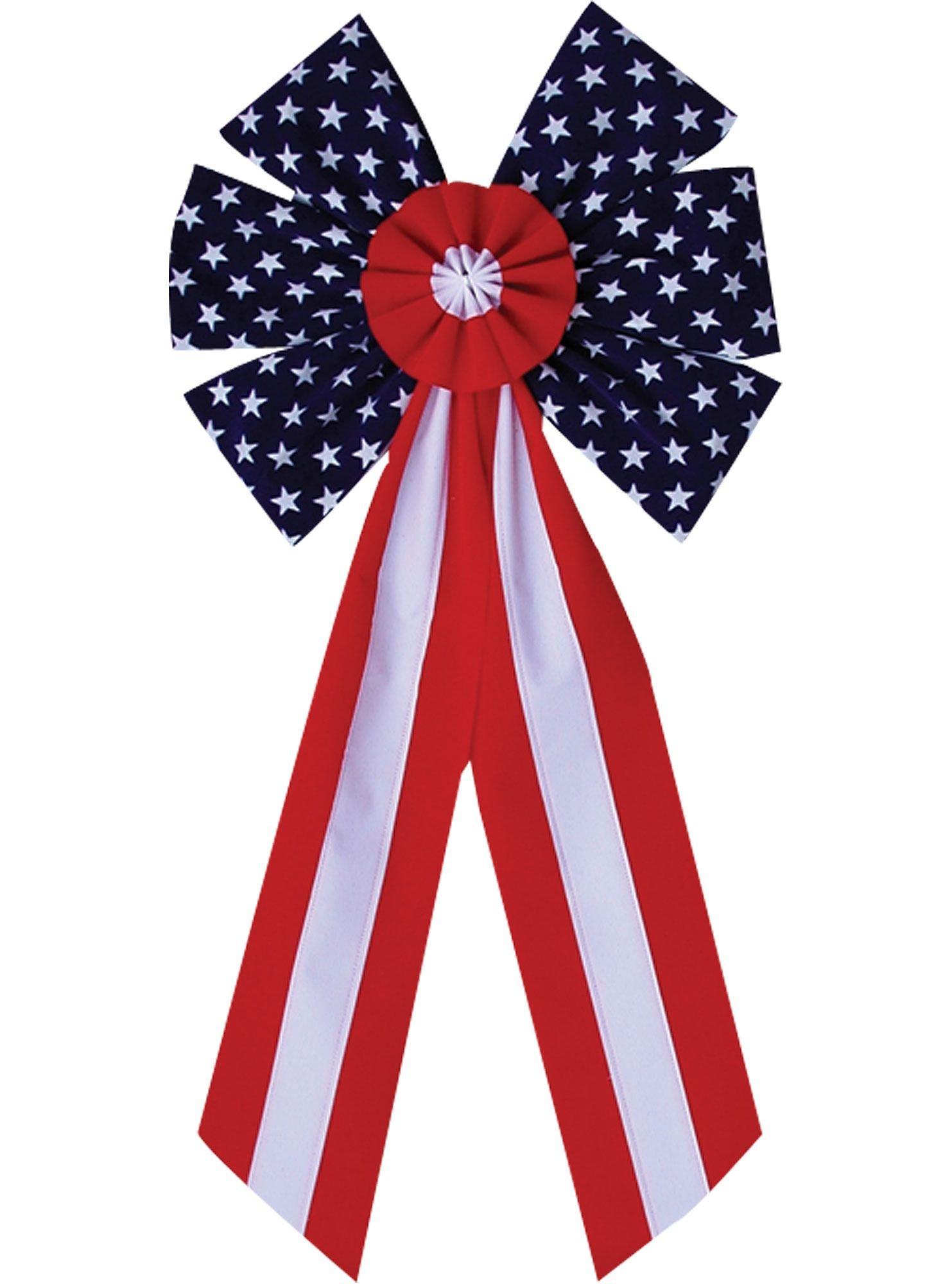 Patriotic American Flag Bow 14in x 28in | Party City