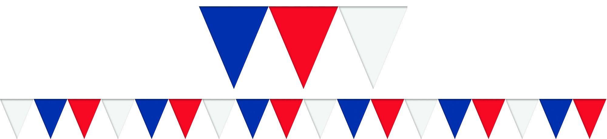 Patriotic Red, White & Blue Pennant Banner