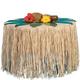 Tan Raffia Grass Fringe Table Skirt, 9ft x 28in